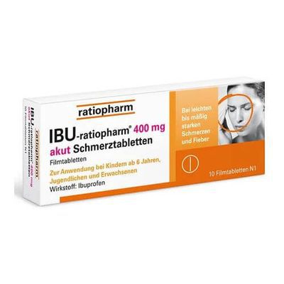 IBU RATIOPHARM 400 mg akut Schmerztbl. Filmtabl.
