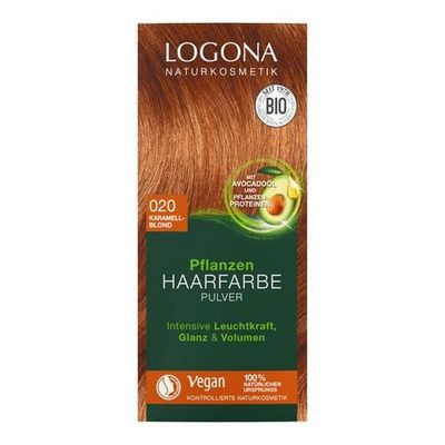 Logona Pflanzen Haarfarbe Pulver 020 karamellblond — | Colorationen
